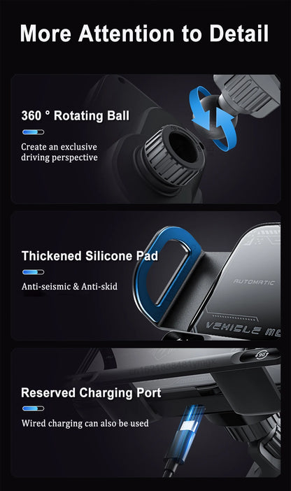 Wireless Car Charger Dual Coil Fold Screen Mount Fast Charge For Foldable Phones Air Vent Car Holder Fall 2026
