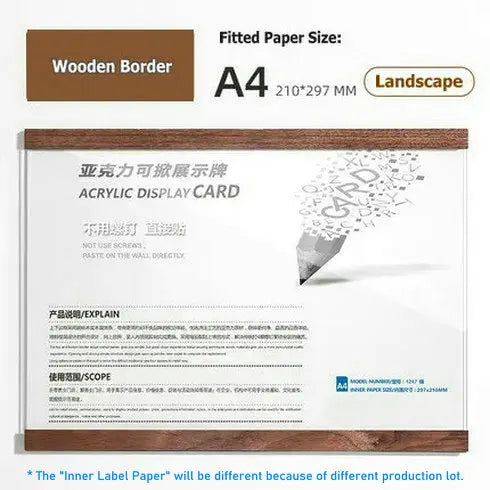 Marco de foto acrílico marco flotante magnético decoración de pared minimalista otoño 2025 montaje adhesivo fácil de cambiar