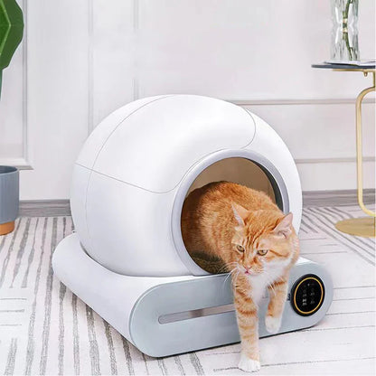 Automatic Cat Litter Box 65L Capacity Self Cleaning Fully Enclosed Cat Toilet Odor Control Smart Home 2025