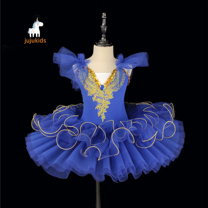 Tutu da balletto leggero per ragazze - stile pancake, poliestere, per spettacoli di recital
