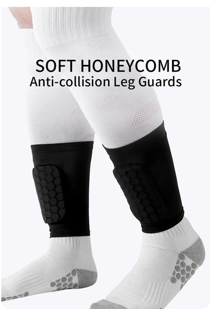 Football Shin Guard Sleeve Covers - Lightweight Elastic Protective Leg Sleeves for Men Women and Teens