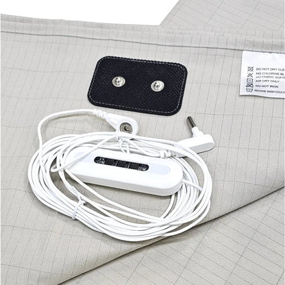 Earthing Fitted Sheet Organic Cotton Silver Grounding