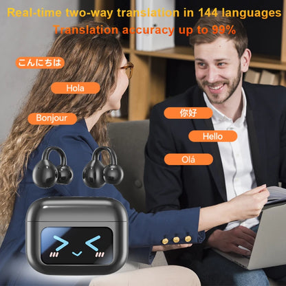 Wireless Translator Earbuds Touch Screen Case 144 Languages