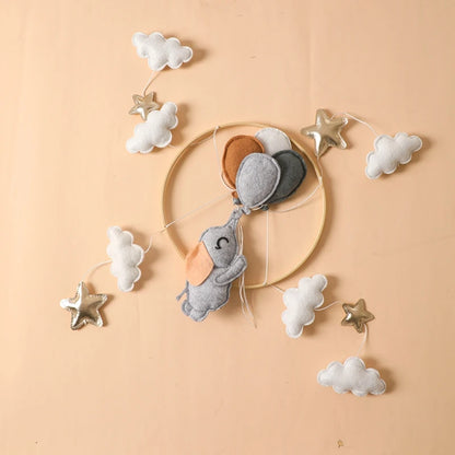 Baby Crib Mobile Wooden Nursery Newborn Sensory Toys