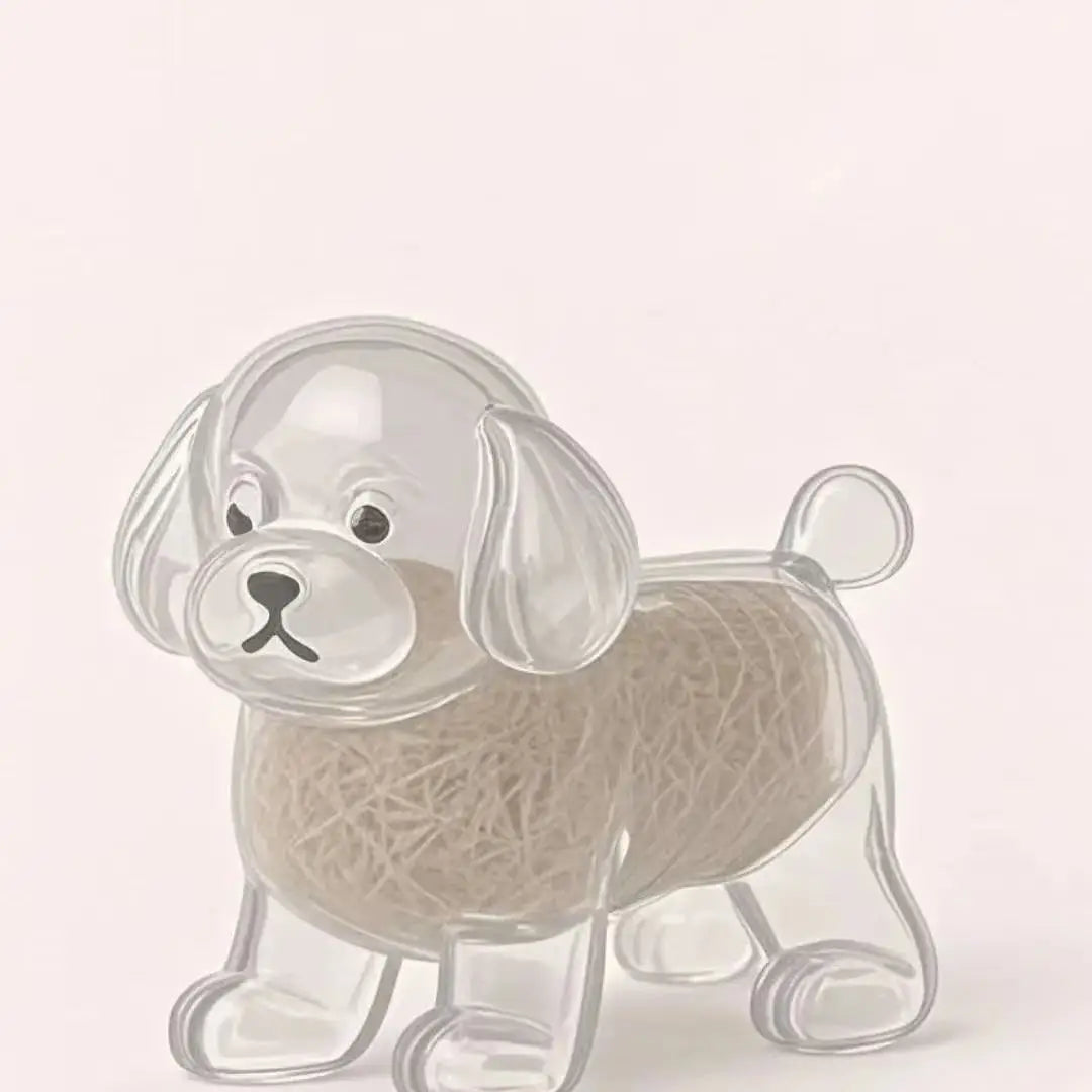 Nyckelring med minnessak för hundhår, hänge i klar harts charm