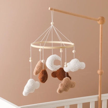 Baby Crib Mobile Wooden Nursery Newborn Sensory Toys