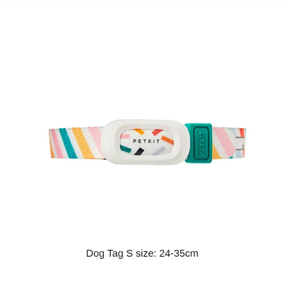 Smart kæledyrs halsbånd justerbart blødt nylon personligt hund kat halsbånd app-aktiveret efterår 2025 vandtæt ID-mærke