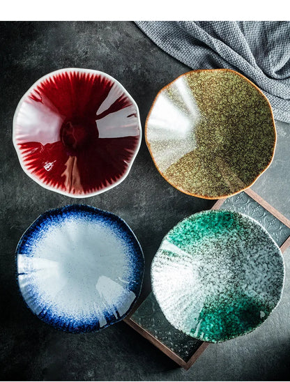 Ciotola per noodle in ceramica giapponese motivo loto ciotola per insalata