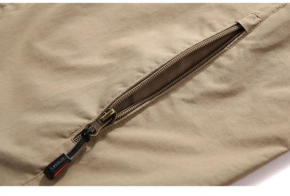 Chaqueta impermeable para hombre - Rompevientos con capucha de poliéster para camping