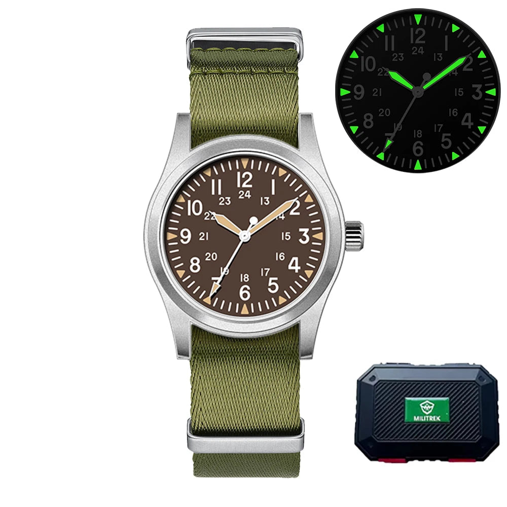 Militær Quartz Feltur 37mm Safir Efterår 2025