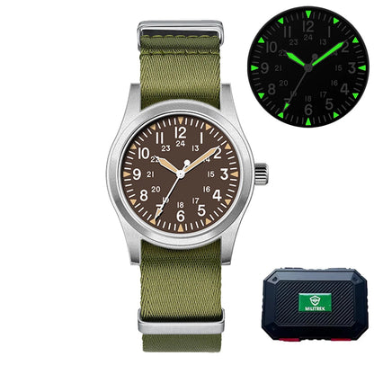 Militær Quartz Feltur 37mm Safir Efterår 2025