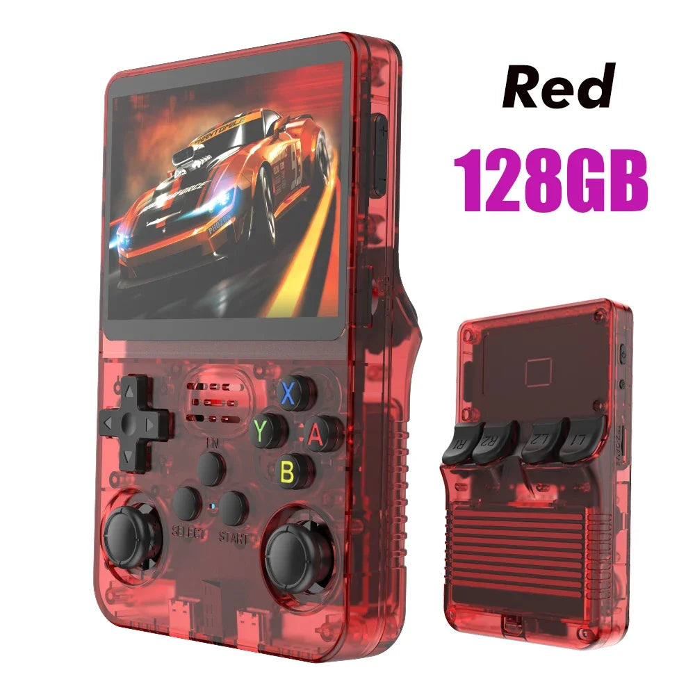 Portable R36S Retro Handheld Video Game Console - 3.5" IPS Screen, 64GB Storage, Linux System