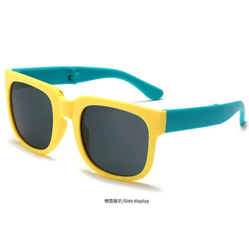 Kids Sunglasses Foldable Square Frame UV400 Protection for Outdoor Play Summer 2026 Gift Idea