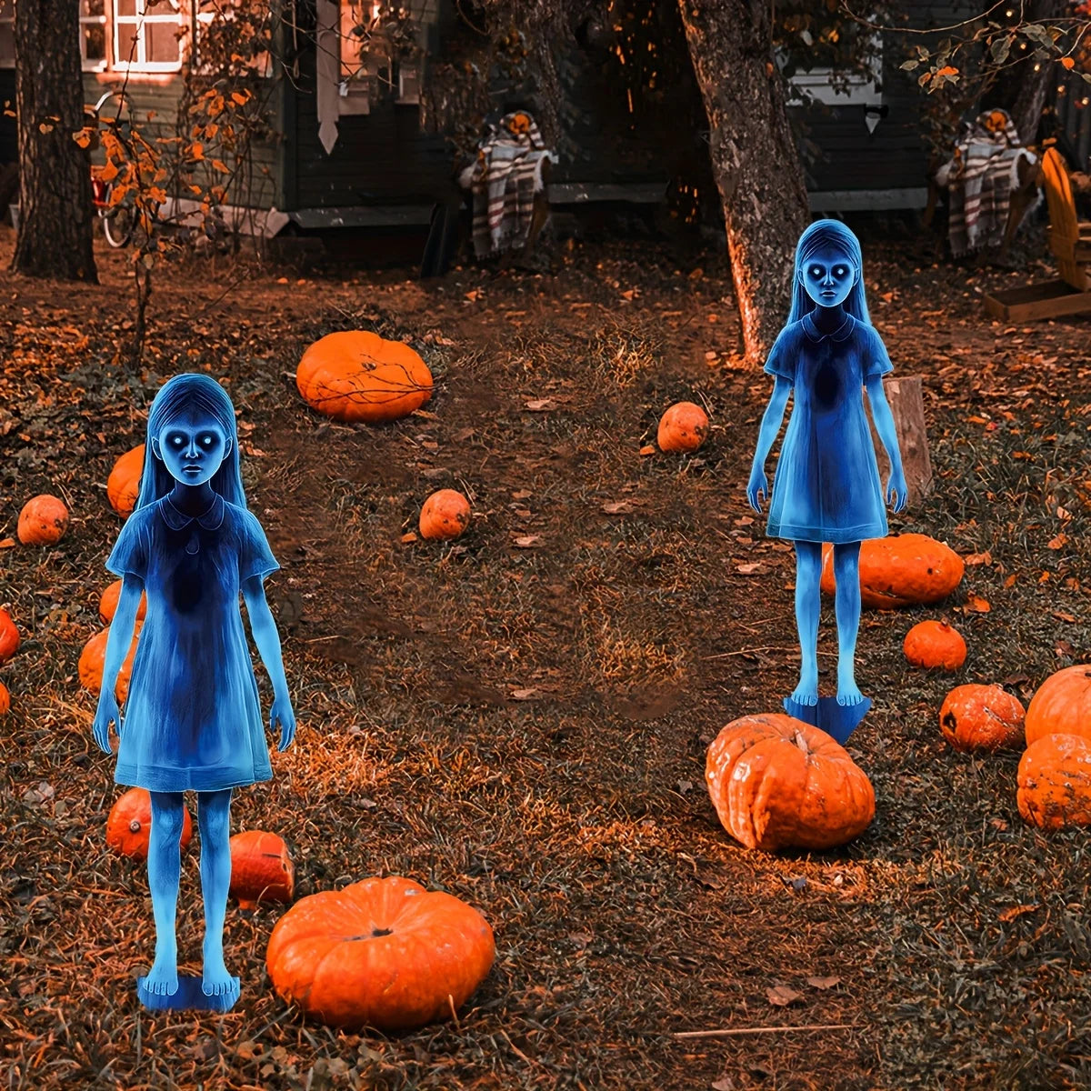 Halloween Little Girl Garden Post Outdoor Yard Decor