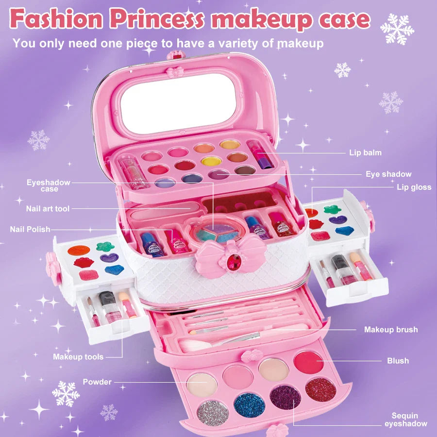 Kids Makeup Kit Speelgoedset Wasbaar Nep Make-up Terug Naar School 2025 Cadeau Idee