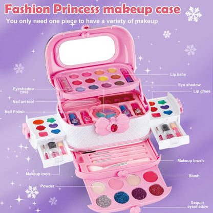 Kids Makeup Kit Speelgoedset Wasbaar Nep Make-up Terug Naar School 2025 Cadeau Idee