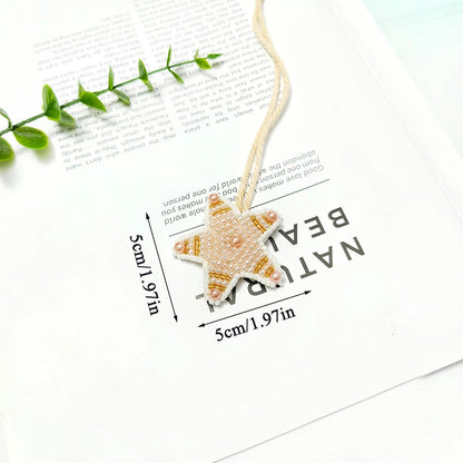 Kokospalme paljettmerke nøkkelring veskeanheng håndlaget