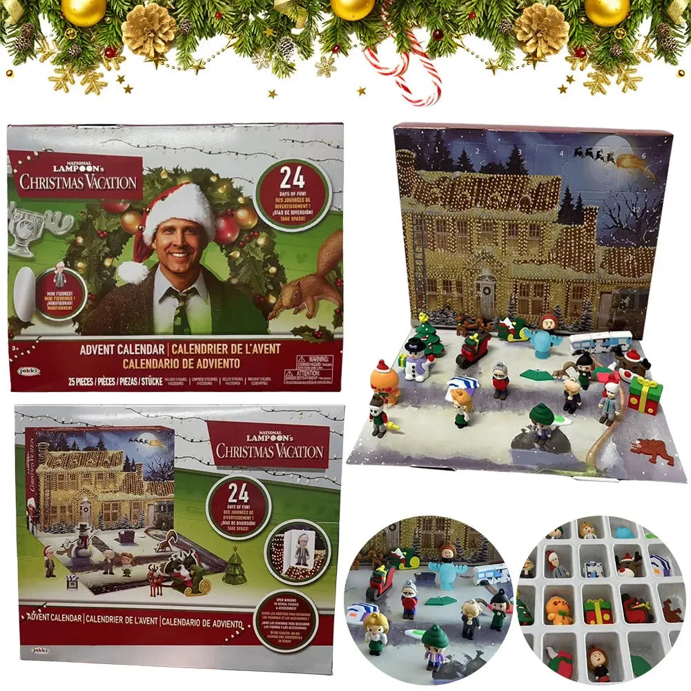 Calendario de Adviento 24 Días Figuras 3D Regalo de Cuenta Regresiva de Navidad