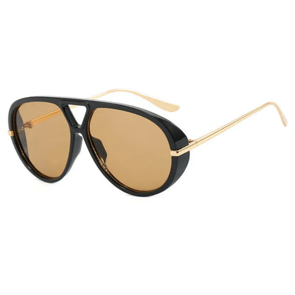 Kvinne Designer Vintage Oversized Solbriller - Svart Motedesign for Kvinner
