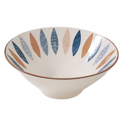 Cuenco de ramen de porcelana japonesa para fideos de 8 pulgadas grande