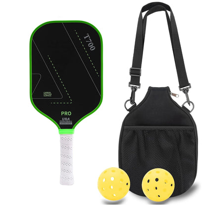 Variant image for Raw Carbon Fiber Pickleball Paddle with 16MM Polymer Core and Faux Leather Grip for Enhanced Control and Spin-6