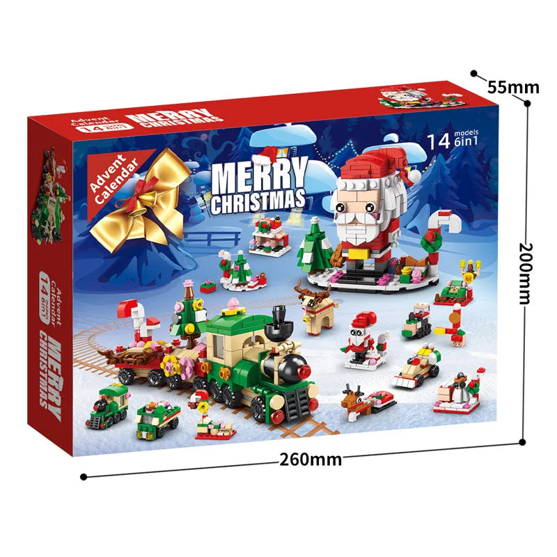 Calendario de Adviento de Bloques de Construcción de Navidad Kit DIY para Niños