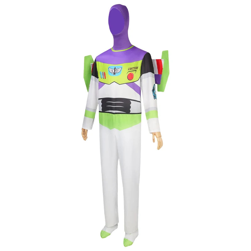 Buzz Lightyear Toy Story Disney-cosplaypak, jumpsuit met vleugels voor volwassenen, Halloweenfeest 2026