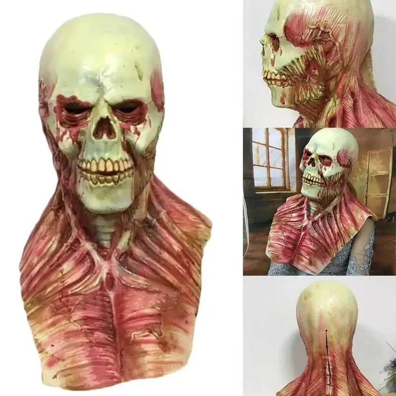 Zombie Maske Latex Full Face Skrekk Maske Halloween2025 Skummel