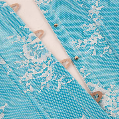 Corsetto da donna di supporto - scollo a barca, pizzo satinato