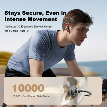 Écouteurs Bluetooth à conduction osseuse ouverts pour sport et gym