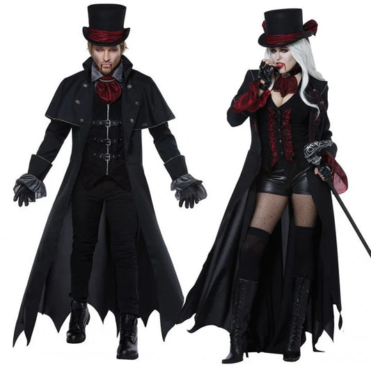 Vampire Costume Set Gothic Couple Halloween 2025 Cosplay