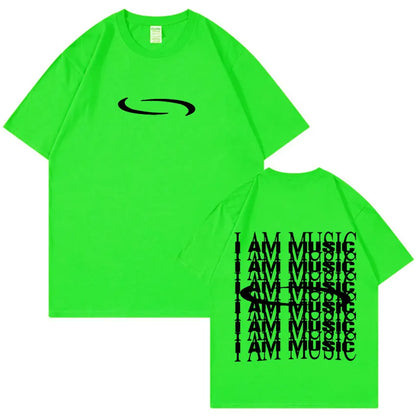 PlayBoi Carti ''I'm Music T-skjorte'' Opium Ken Carson Turné Rap Mote Hip Hop Oversized T-skjorter