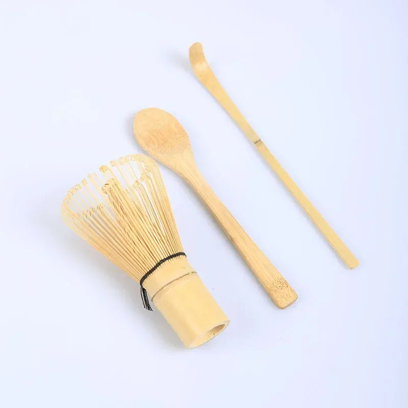 Matcha Whisk Bamboo Tea Set With Stand Spoon Handmade