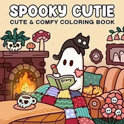 Halloween Coloring Book - Cozy Friends For Adults And Teens, Adorable Creepy Creatures, Fall 2025 Gift