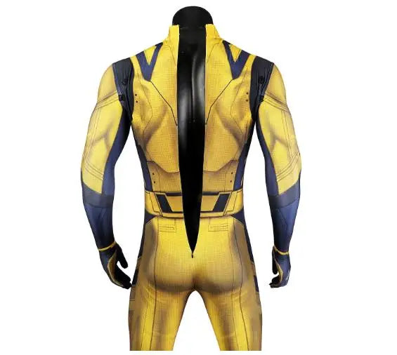 James Howlett Wolverine Costume with 3D-Printed Shoulder Armor - Superhero Jumpsuit for Halloween Cosplay, Men's Outfit