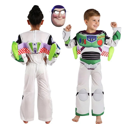 Buzz Lightyear Woody-jumpsuit voor jongens, 3-delig, met masker en vleugels, Halloween-cosplaykostuumset 2026