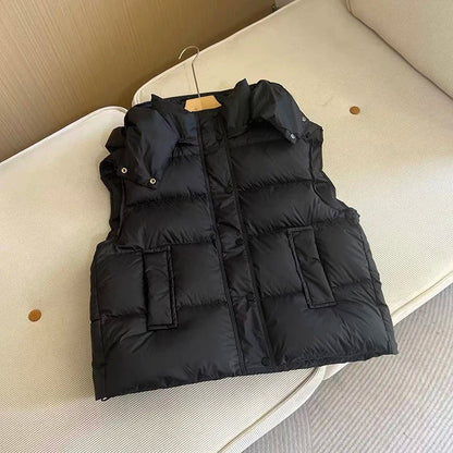 Insulating Women’s Hooded Puff Vest - Hip-Length, Down