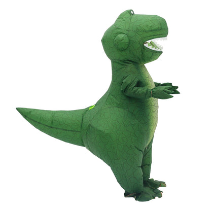 Groen opblaasbaar dinosaurus-mascottekostuum voor volwassenen, personagekostuum voor Halloween en verjaardagsfeest 2026