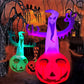 Halloween Inflatable Ghost Pumpkin with LED Lights & Remote Control – 12 Lighting Modes for Indoor & Outdoor Use