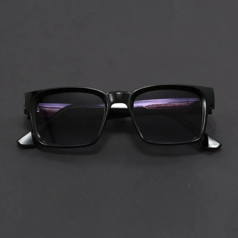 Men's square frame sunglasses UV400 – mirror lens, anti-mist outdoor driving shades, wide coverage