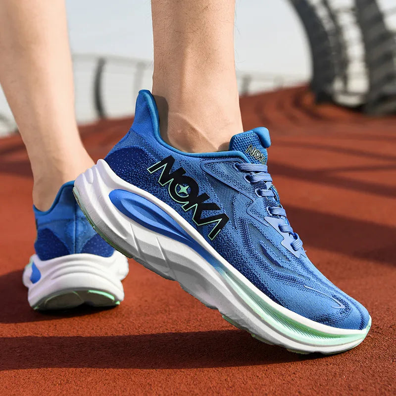Breathable lightweight men's running shoe – flyknit upper, rubber outsole, spring autumn sport