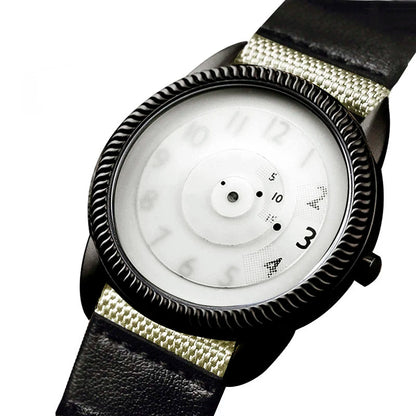 Quartz Handless Watch Canvas Strap Minimalist Style