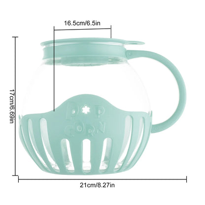 Molde para palomitas de maíz para microondas 2.25 cuartos Tazón de silicona para palomitas Noche de película 2025 Snack fácil y saludable