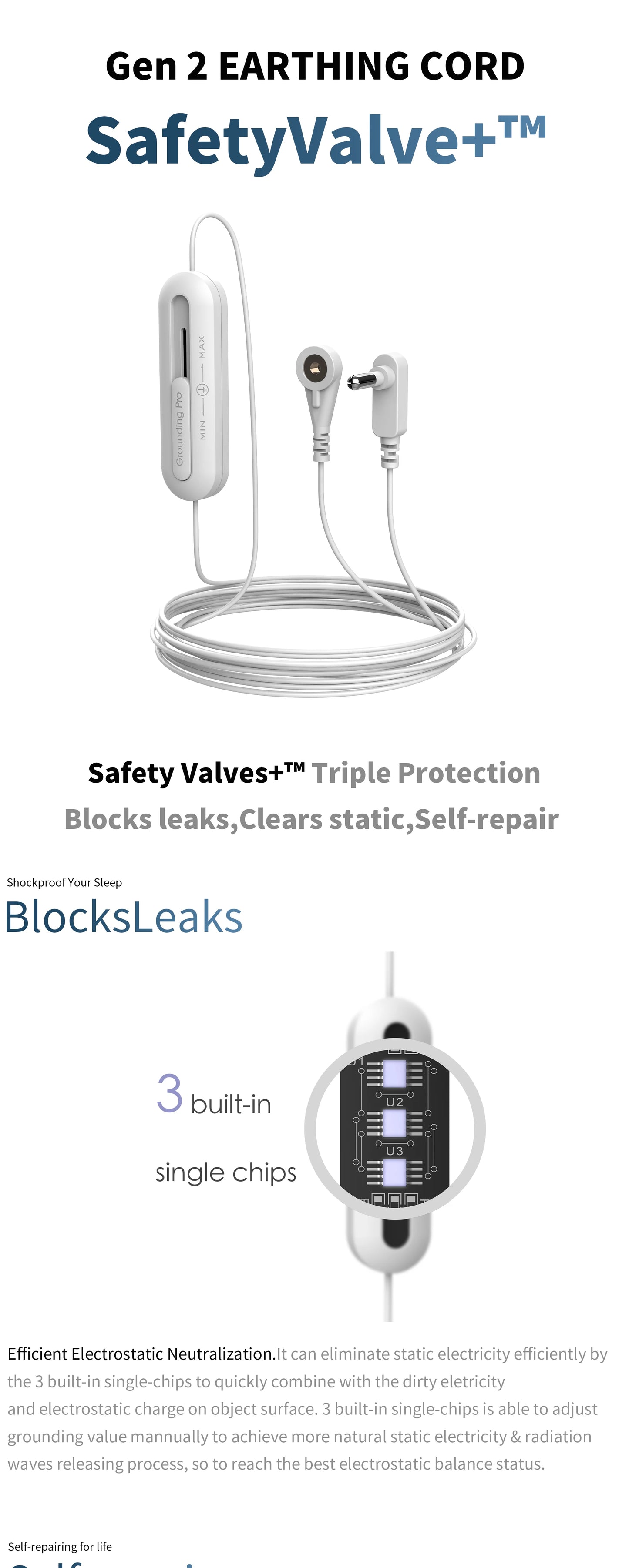 Earthing Fitted Sheet Organic Cotton Silver Grounding