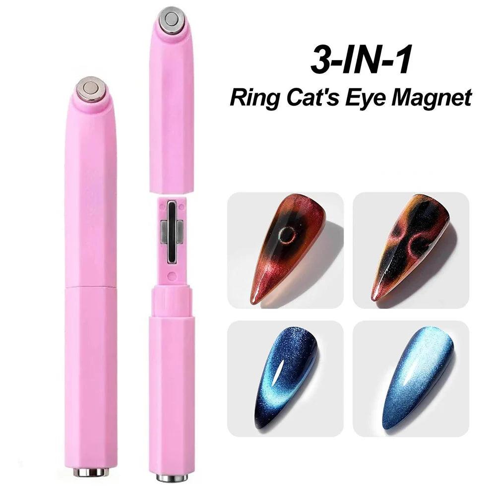 Cat Eye Nail Magnet Double Headed Magnetic Pen Tool For Precise Nail Art Design TikTok Viral Fall 2026
