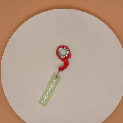 Metal Keychain Fidget Spinner Ring Stress Relief Toy