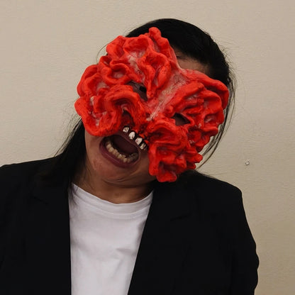Zombie maske halvt ansikt sopp cosplay Halloween 2025 rekvisitt