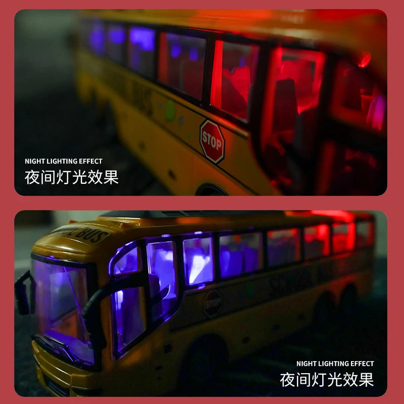 Remote Control Electric Tour Bus - Scale RC Vehicle with Lights for Kids, School & City Fun