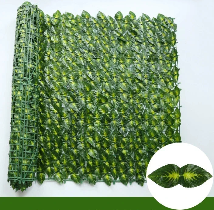 Faux Ivy Privacy Screen Panel - Indoor/Outdoor Green Leaf Garden Decoration for Home and Balcony