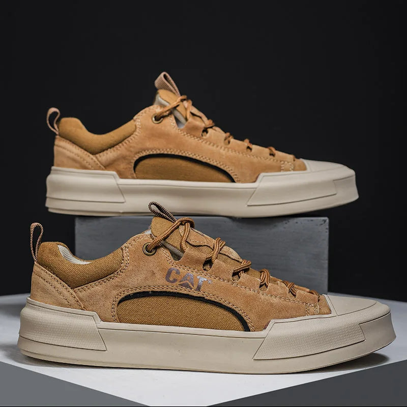 Durable men's outdoor sneakers - anti-slip wear-resistant fabric upper, for hiking and casual everyday